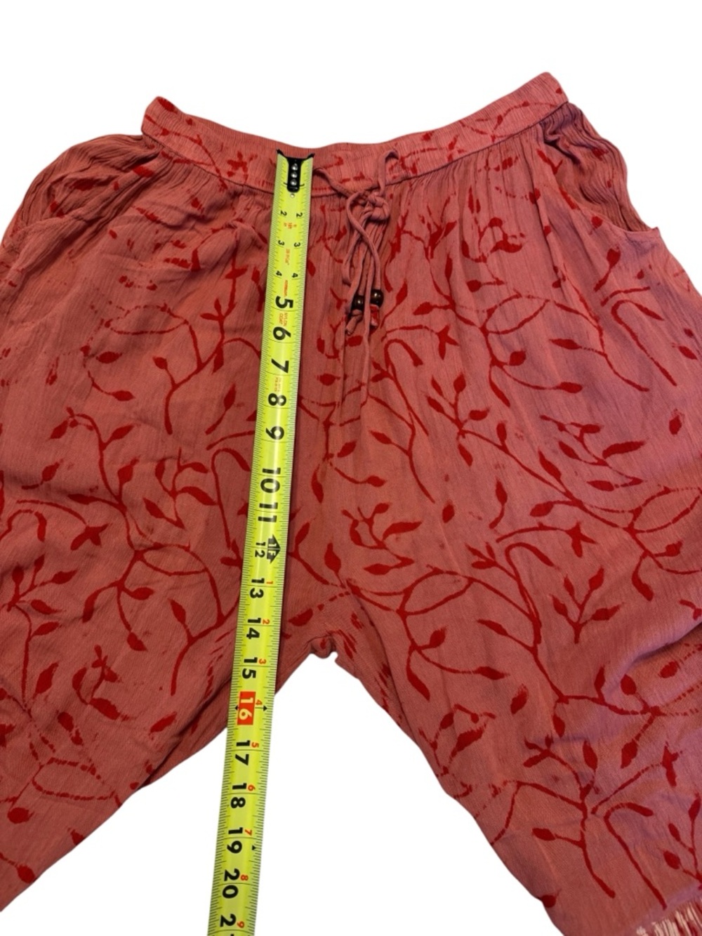 Boho Wide-Leg Ruffle Summer Pants Medium - Picture 4 of 7